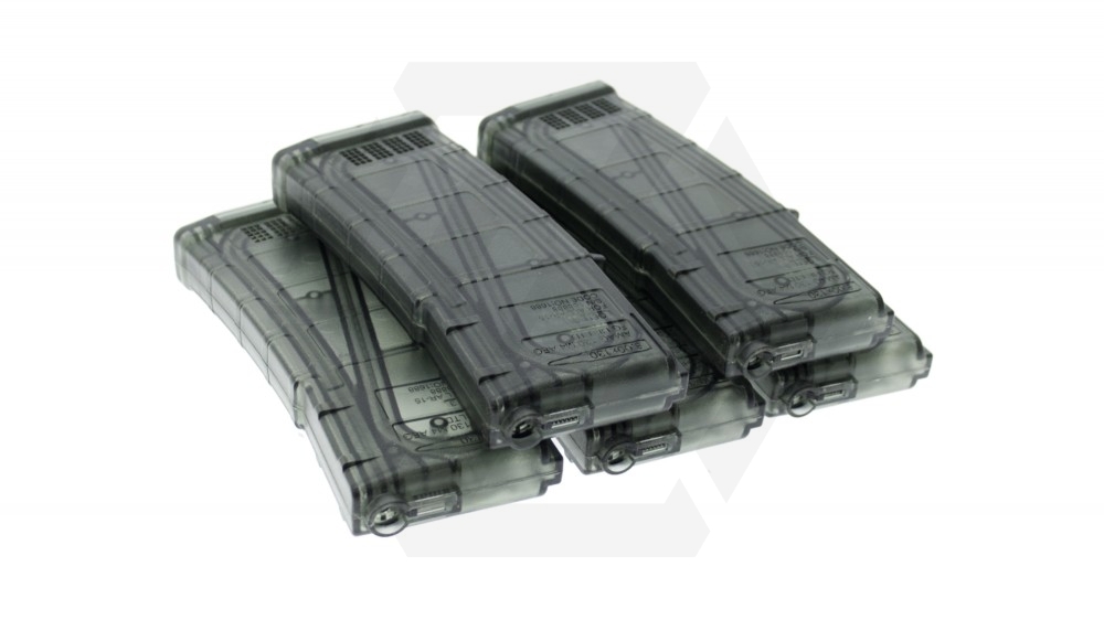 Ares AEG A-MAG Mag for M4 130rds Box of 5 (Tinted) - Main Image © Copyright Zero One Airsoft