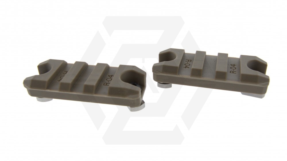 Ares Polymer RIS Rail Set 3 Slot for MLock (Dark Earth) - Main Image © Copyright Zero One Airsoft