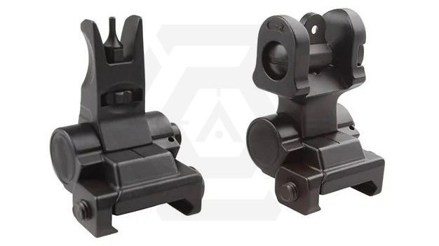 Mad Dog Full Steel Folding Front & Rear Sig MCX Iron Sight Set - Main Image © Copyright Zero One Airsoft