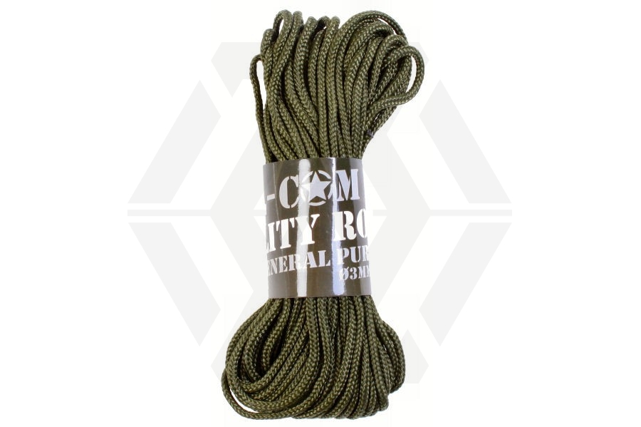 Mil-Com 3mm ParaCord, 15m (Olive) - Zero One Airsoft