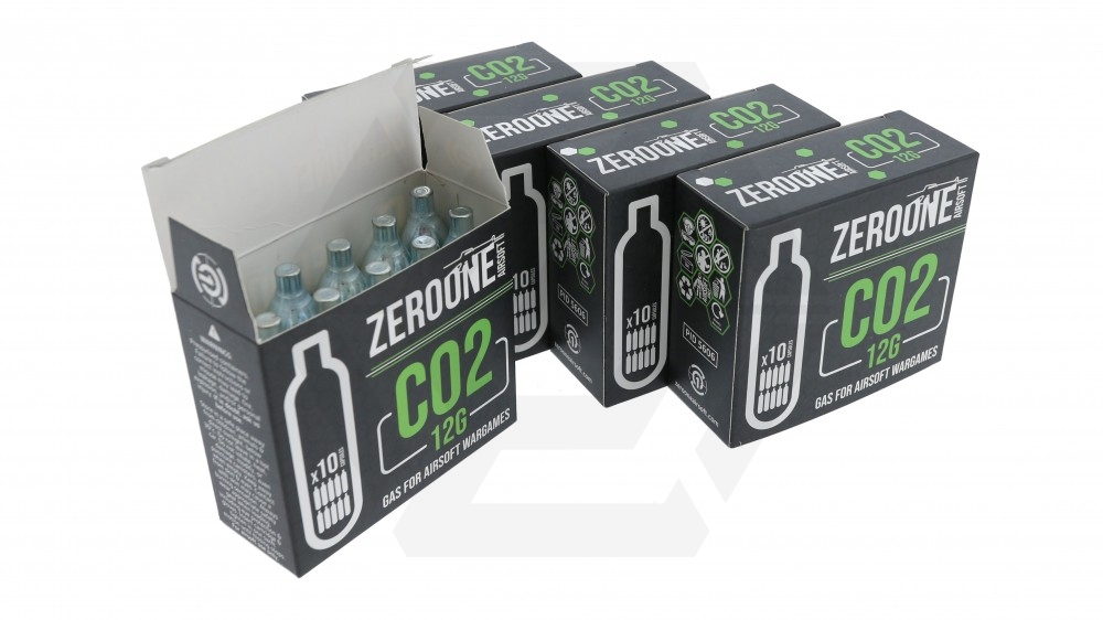 ZO 12g CO2 Capsule Box of 50 (Bundle) - Main Image © Copyright Zero One Airsoft
